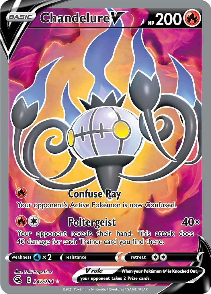 Chandelure V (247/264) [Sword & Shield: Fusion Strike] | Good Games Cannington
