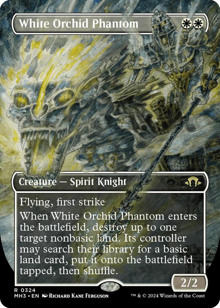 White Orchid Phantom Borderless 324 (Modern Horizons 3)  | Good Games Cannington