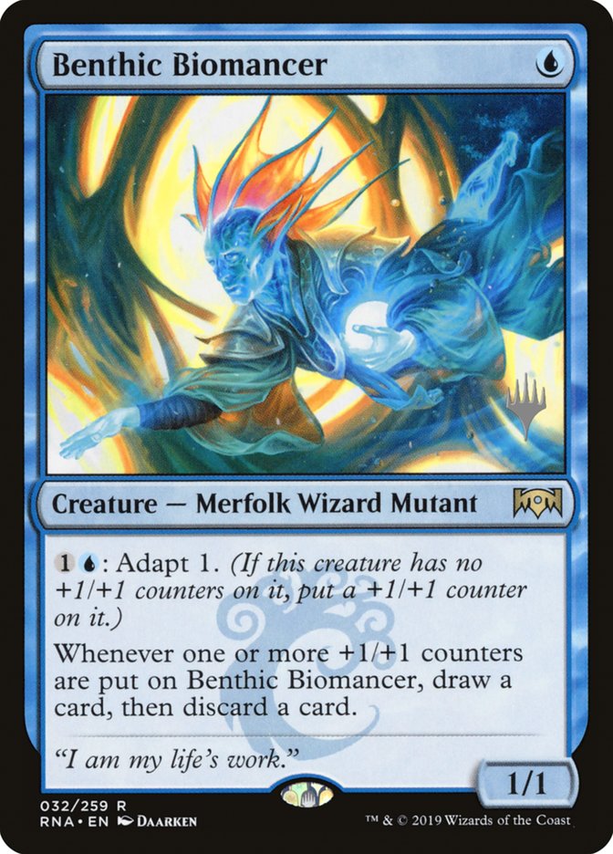 Benthic Biomancer (Promo Pack) [Ravnica Allegiance Promos] | Good Games Cannington