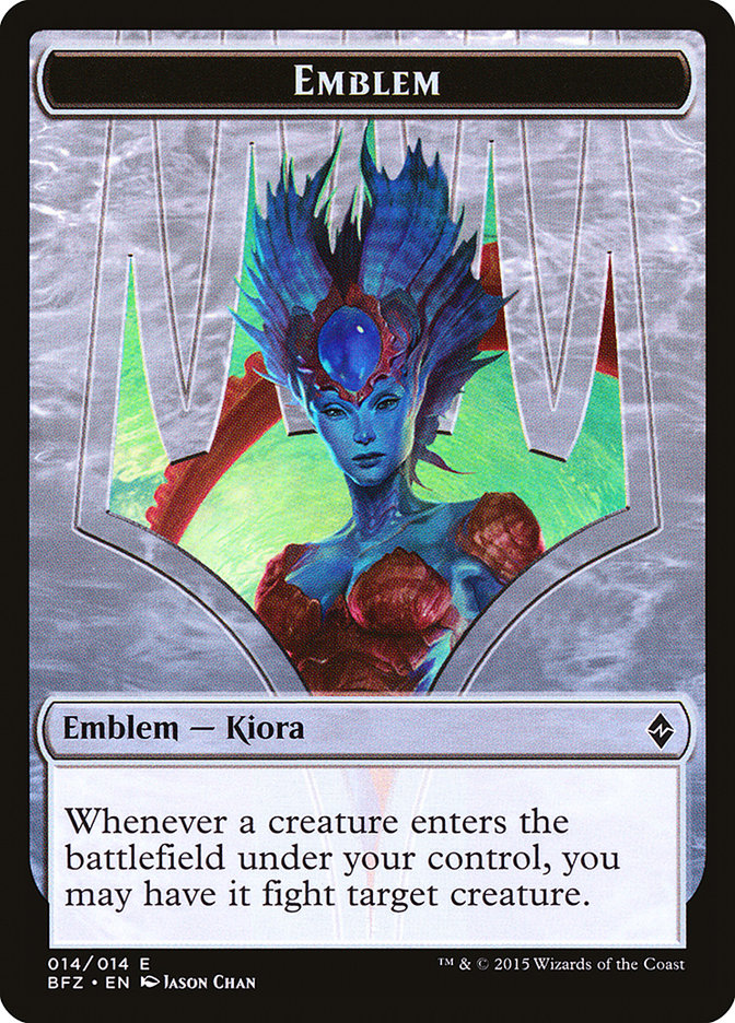 Kiora, Master of the Depths Emblem [Battle for Zendikar Tokens] | Good Games Cannington