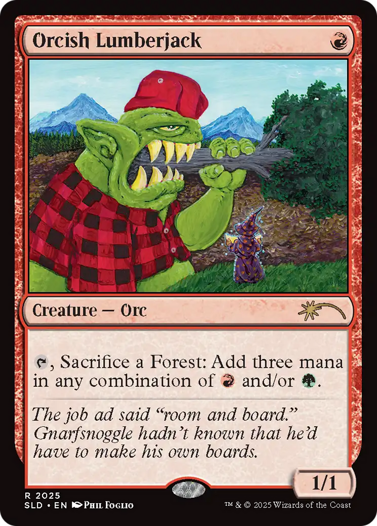 Orcish Lumberjack (2025) (Rainbow Foil) [Secret Lair Drop Series] | Good Games Cannington