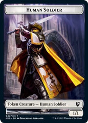 Eldrazi Spawn // Human Soldier Double-Sided Token [Innistrad: Midnight Hunt Commander Tokens] | Good Games Cannington