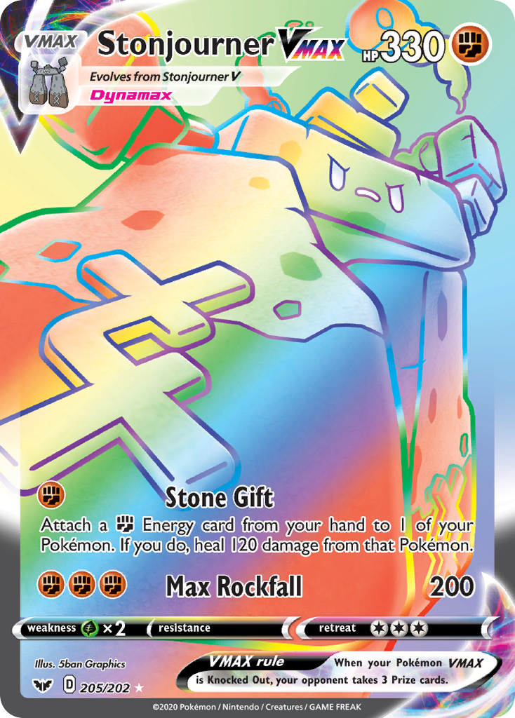 Stonjourner VMAX (205/202) [Sword & Shield: Base Set] | Good Games Cannington