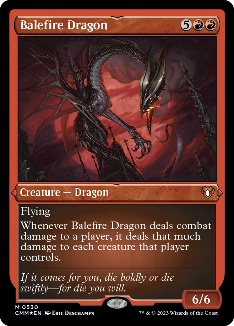 Balefire Dragon (Foil Etched) [Commander Masters] | Good Games Cannington