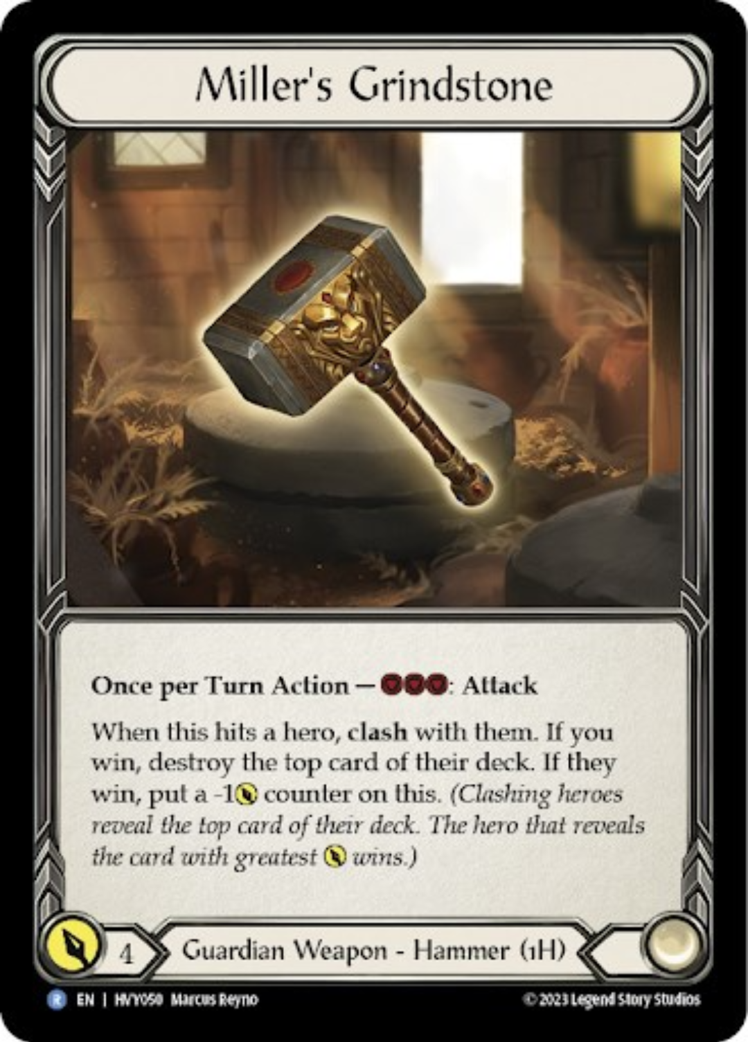 Miller's Grindstone [HVY050] (Heavy Hitters)  Cold Foil | Good Games Cannington