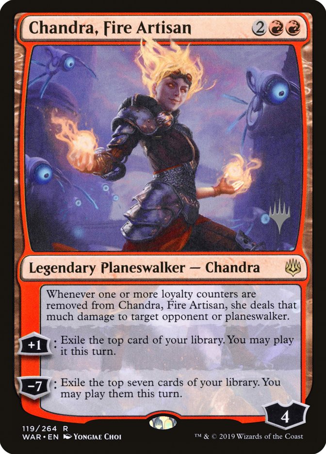Chandra, Fire Artisan (Promo Pack) [War of the Spark Promos] | Good Games Cannington