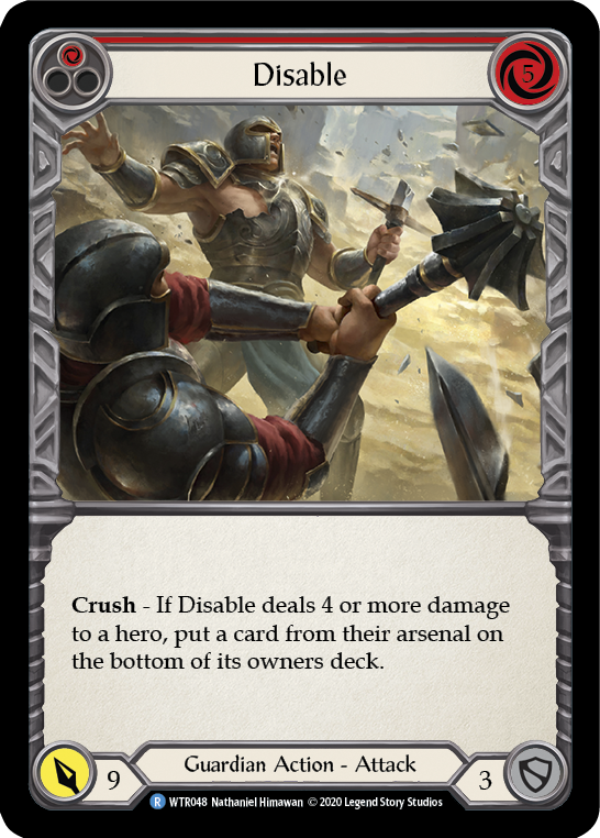 Disable (Red) [U-WTR048] (Welcome to Rathe Unlimited)  Unlimited Rainbow Foil | Good Games Cannington