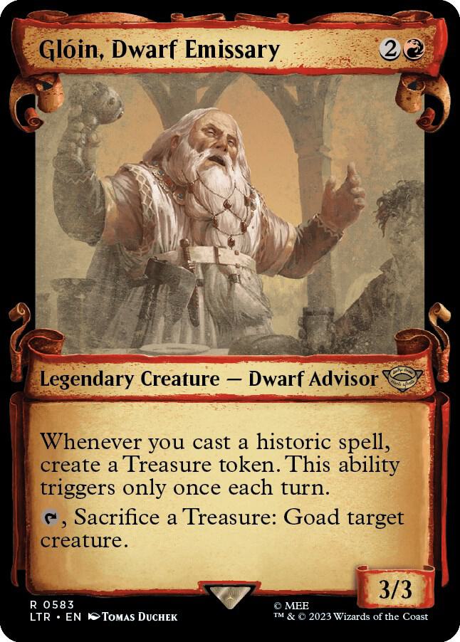 Gloin Dwarf Emissary Showcase Scrolls 583 (Universes Beyond: The Lord of the Rings: Tales of Middle-earth)  | Good Games Cannington