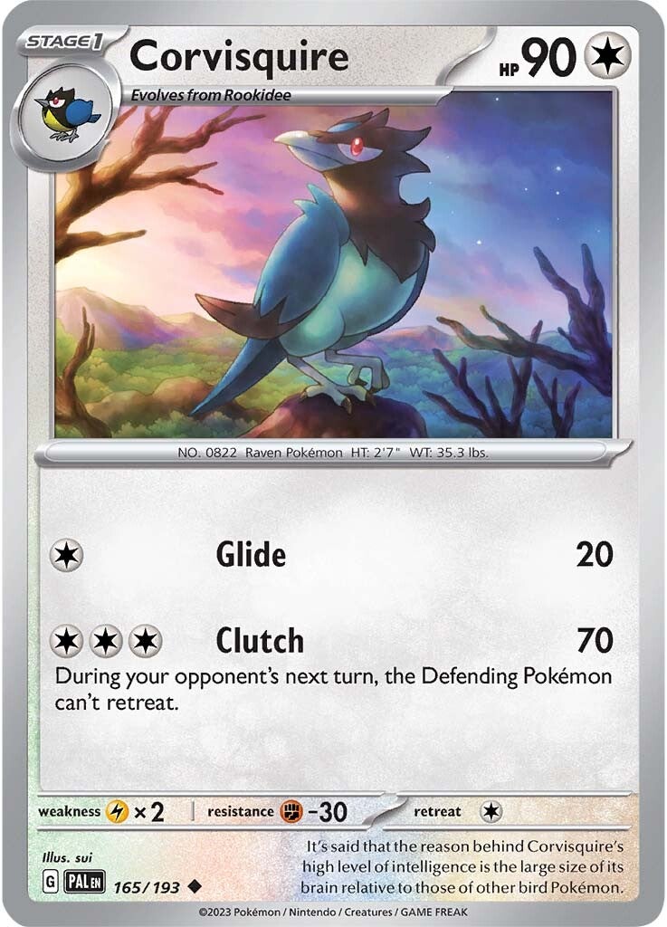 Corvisquire (165/193) [Scarlet & Violet: Paldea Evolved] | Good Games Cannington