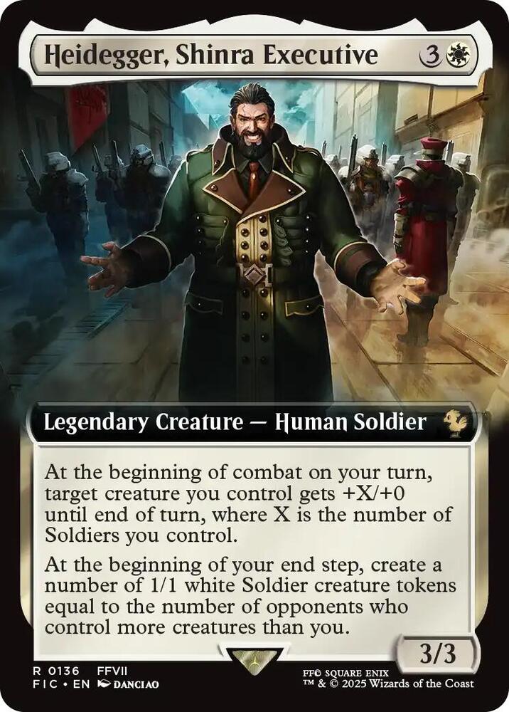 Heidegger Shinra Executive Extended Art 136 (Commander: FINAL FANTASY)  | Good Games Cannington
