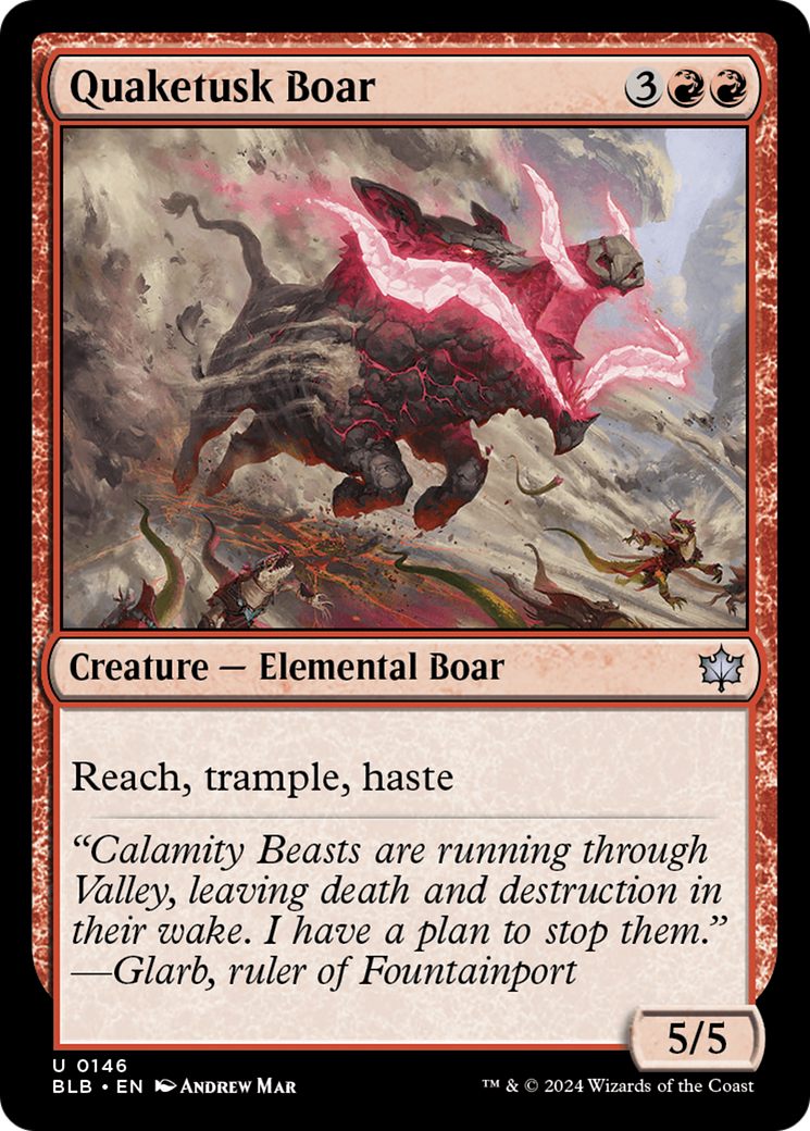 Quaketusk Boar [Bloomburrow] | Good Games Cannington