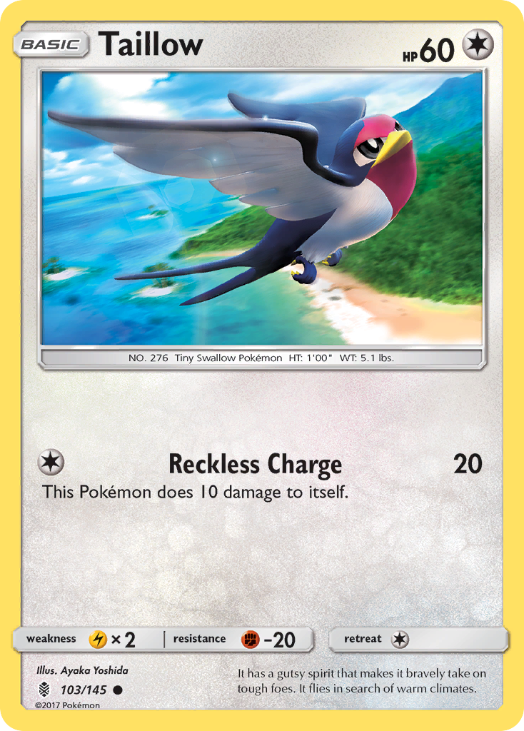 Taillow (103/145) [Sun & Moon: Guardians Rising] | Good Games Cannington