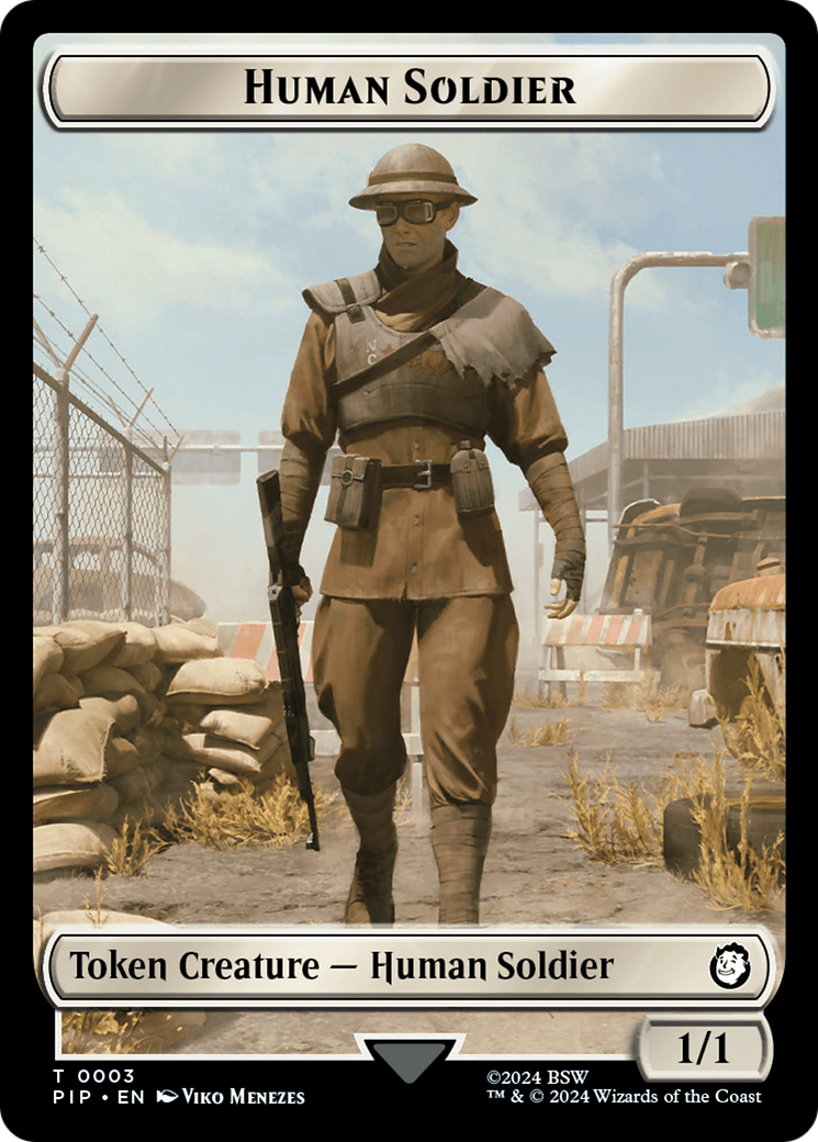Treasure (0018) // Human Soldier Double-Sided Token [Fallout Tokens] | Good Games Cannington
