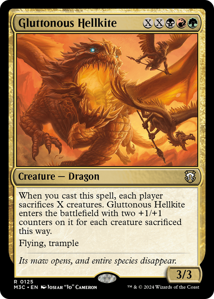 Gluttonous Hellkite [Modern Horizons 3 Commander] | Good Games Cannington