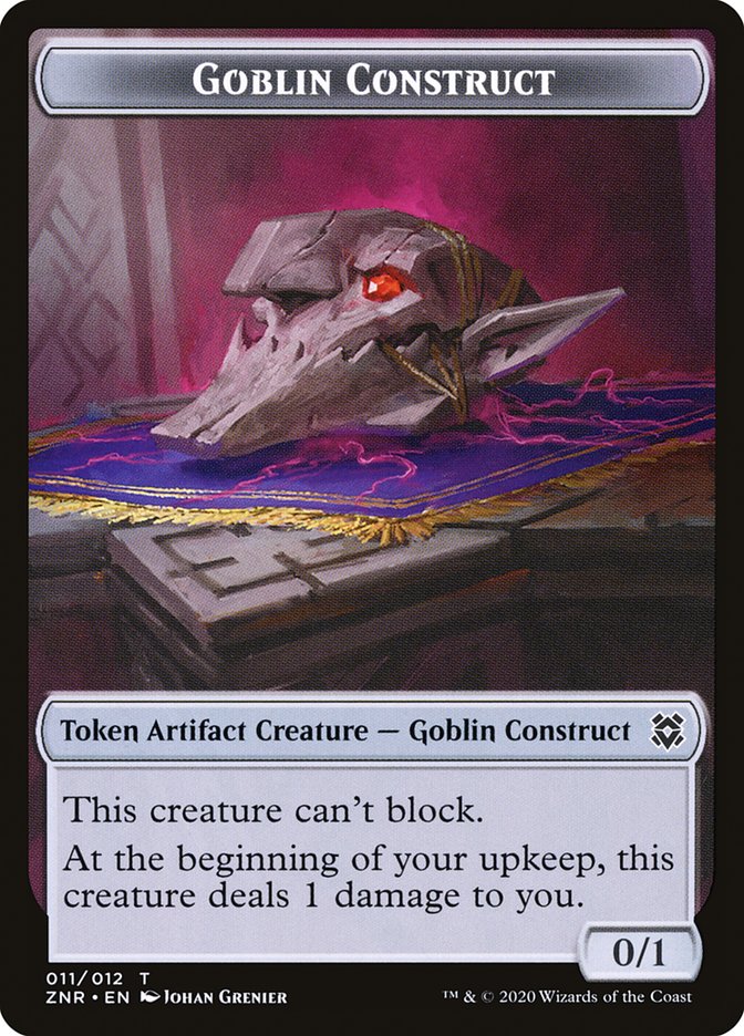 Angel Warrior // Goblin Construct Double-Sided Token [Zendikar Rising Tokens] | Good Games Cannington