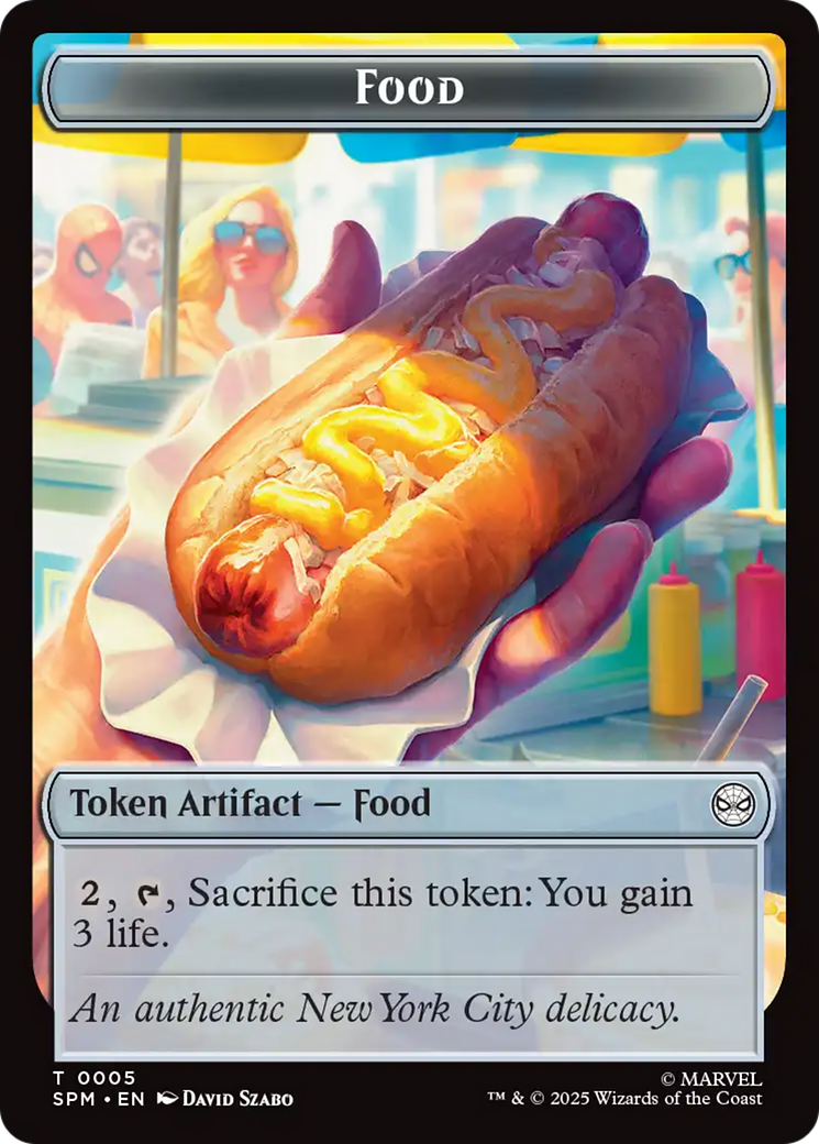 Spider // Food Double-Sided Token [Marvel's Spider-Man Tokens] | Good Games Cannington