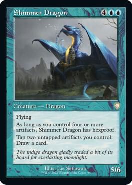 Shimmer Dragon Retro Frame 95 (Commander: The Brothers' War)  | Good Games Cannington