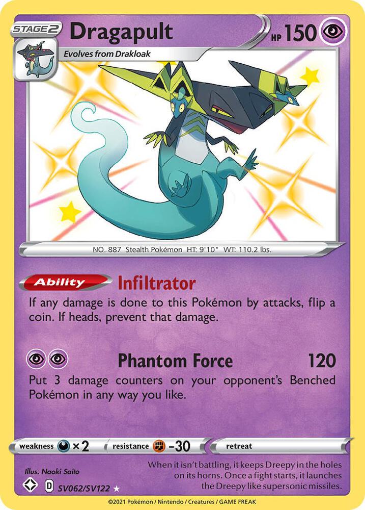 Dragapult SV062/SV122 (Shining Fates: Shiny Vault)  - Holofoil | Good Games Cannington