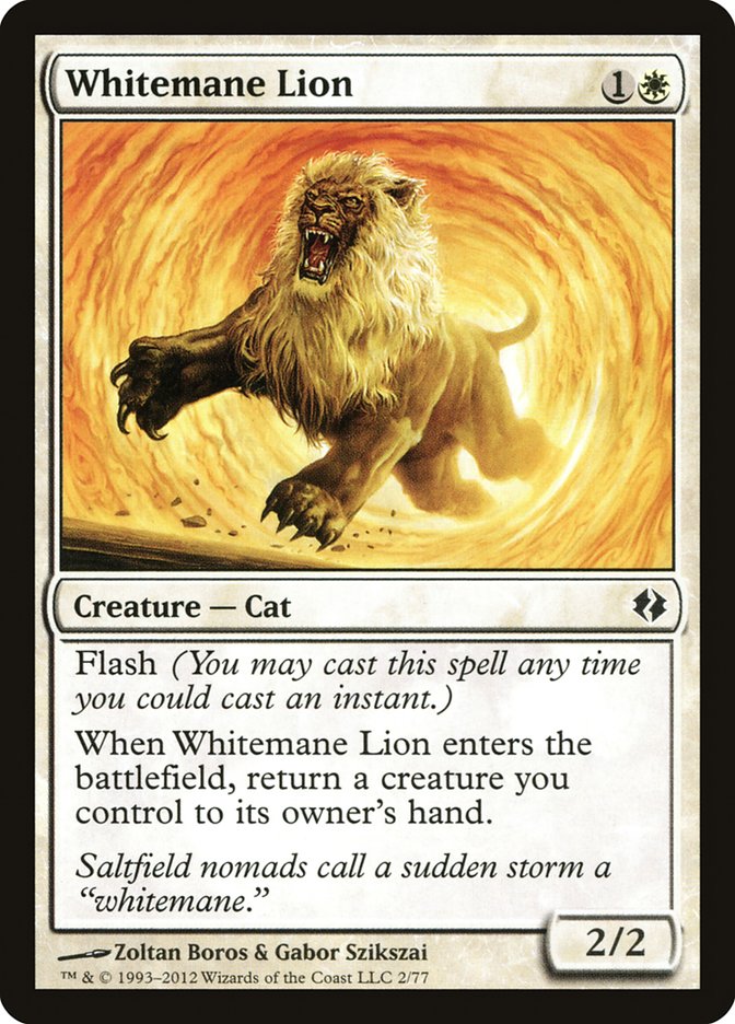 Whitemane Lion [Duel Decks: Venser vs. Koth] | Good Games Cannington