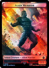 Copy // Alien Warrior Double-Sided Token (Surge Foil) [Doctor Who Tokens] | Good Games Cannington