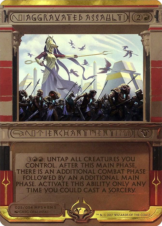 Aggravated Assault 25 (Masterpiece Series: Amonkhet Invocations)  - Foil | Good Games Cannington