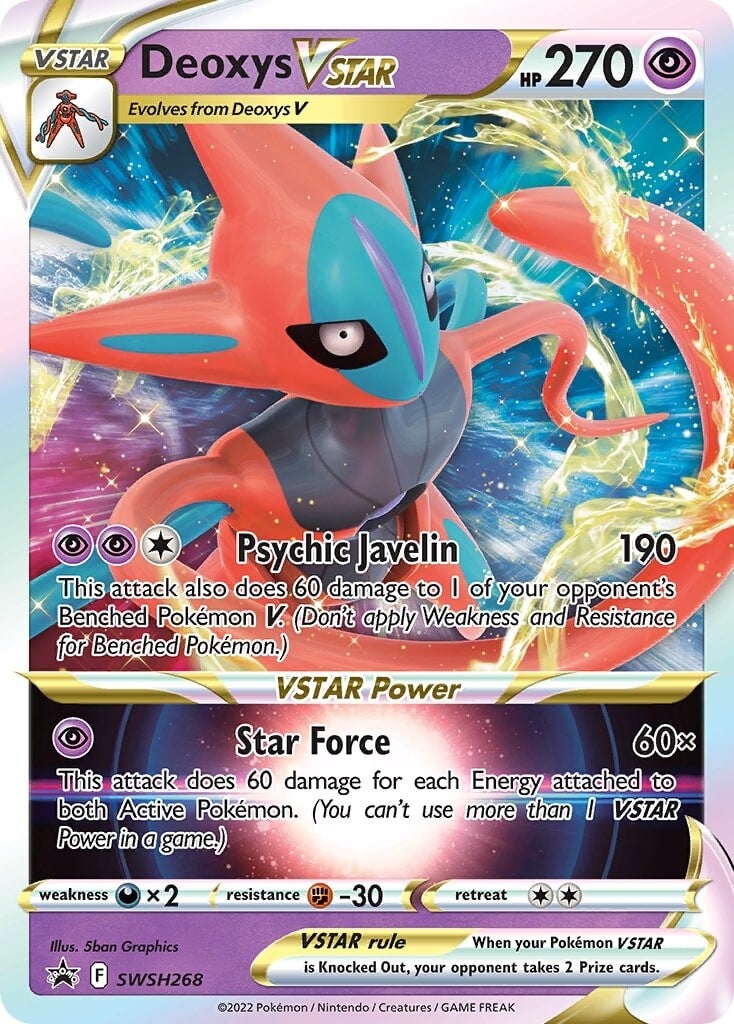 Deoxys VSTAR (SWSH268) (Jumbo Card) [Sword & Shield: Black Star Promos] | Good Games Cannington