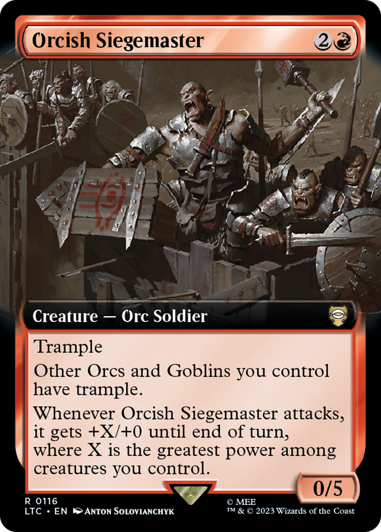 Orcish Siegemaster (Extended Art) [The Lord of the Rings: Tales of Middle-Earth Commander] | Good Games Cannington