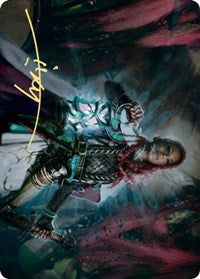 Tergrid, God of Fright Art Card (Gold-Stamped Signature) [Kaldheim Art Series] | Good Games Cannington