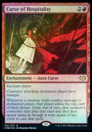 Curse of Hospitality [Innistrad: Crimson Vow Prerelease Promos] | Good Games Cannington