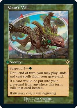 Gaeas Will Retro Frame Foil Etched 412 (Modern Horizons 2)  - Foil | Good Games Cannington