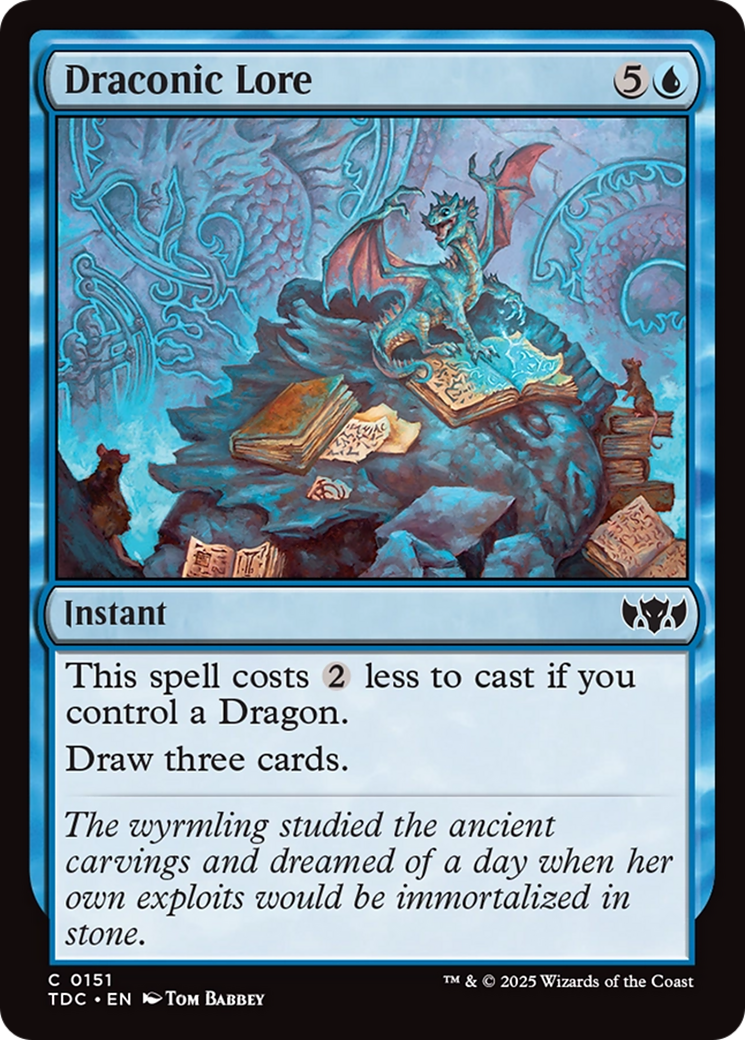 Draconic Lore [Tarkir: Dragonstorm Commander] | Good Games Cannington