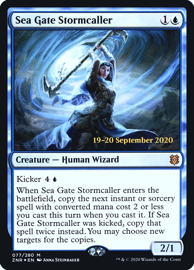 Sea Gate Stormcaller [Zendikar Rising Prerelease Promos] | Good Games Cannington