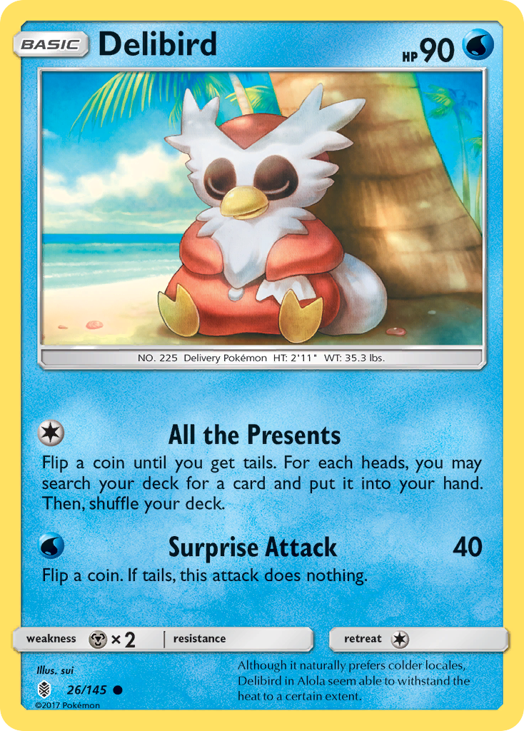 Delibird (26/145) [Sun & Moon: Guardians Rising] | Good Games Cannington
