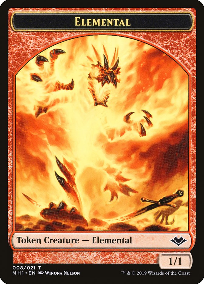 Marit Lage (006) // Elemental (008) Double-Sided Token [Modern Horizons Tokens] | Good Games Cannington