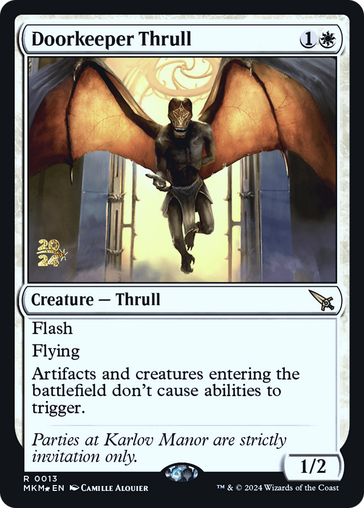 Doorkeeper Thrull [Murders at Karlov Manor Prerelease Promos] | Good Games Cannington