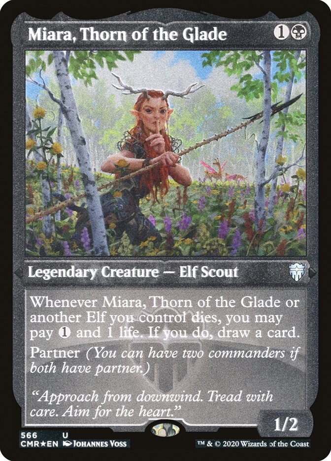 Miara, Thorn of the Glade (Etched) [Commander Legends] | Good Games Cannington