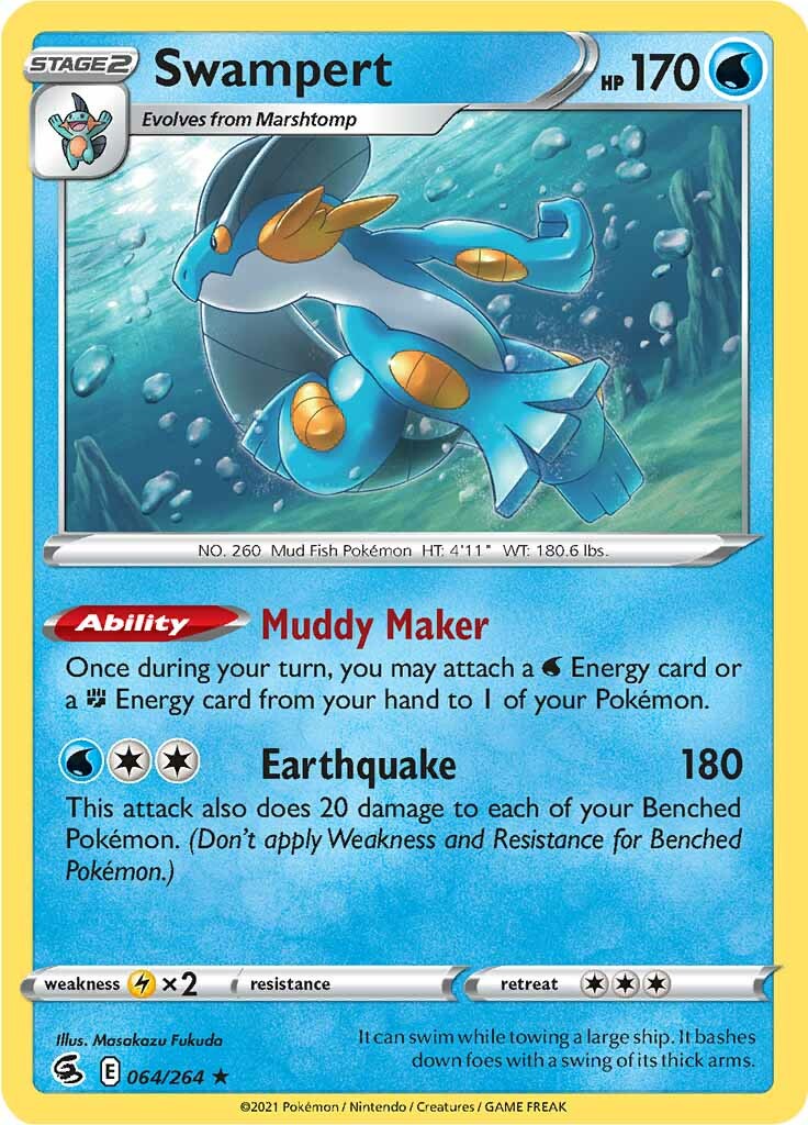 Swampert (064/264) [Sword & Shield: Fusion Strike] | Good Games Cannington