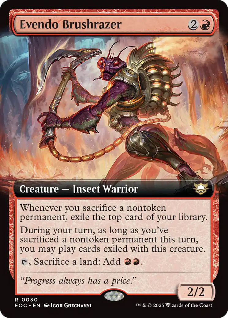 Evendo Brushrazer (Extended Art) [Edge of Eternities Commander] | Good Games Cannington