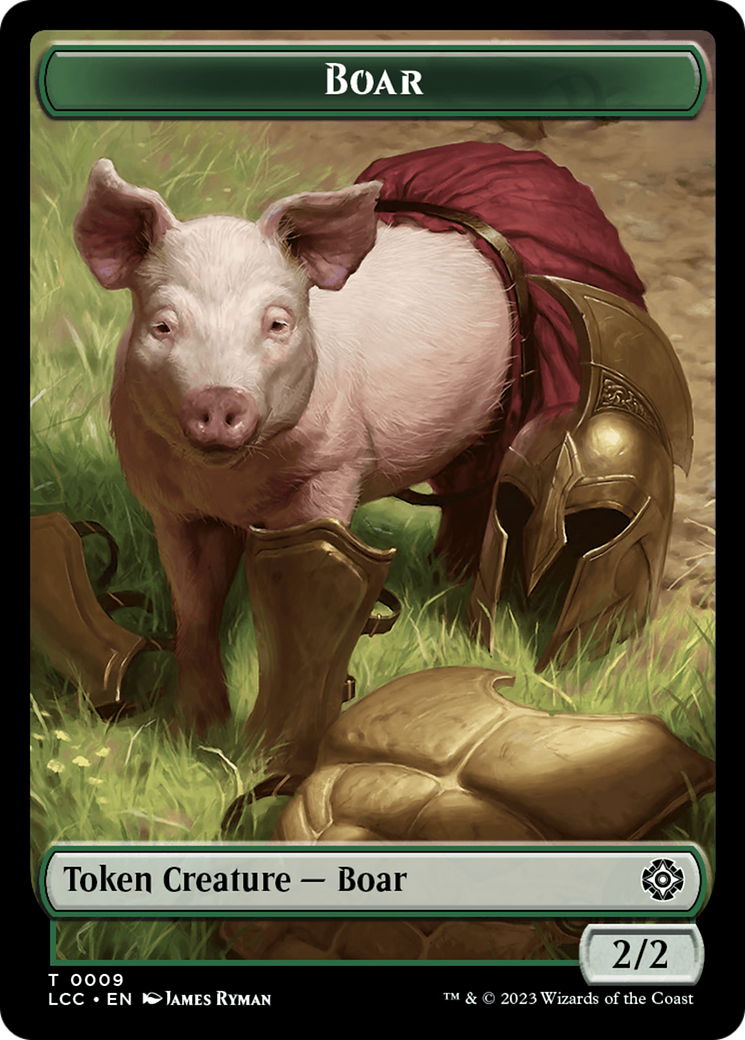 Boar // Merfolk (0005) Double-Sided Token [The Lost Caverns of Ixalan Commander Tokens] | Good Games Cannington