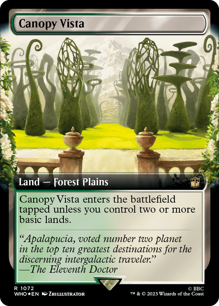 Canopy Vista (Extended Art) (Surge Foil) [Doctor Who] | Good Games Cannington