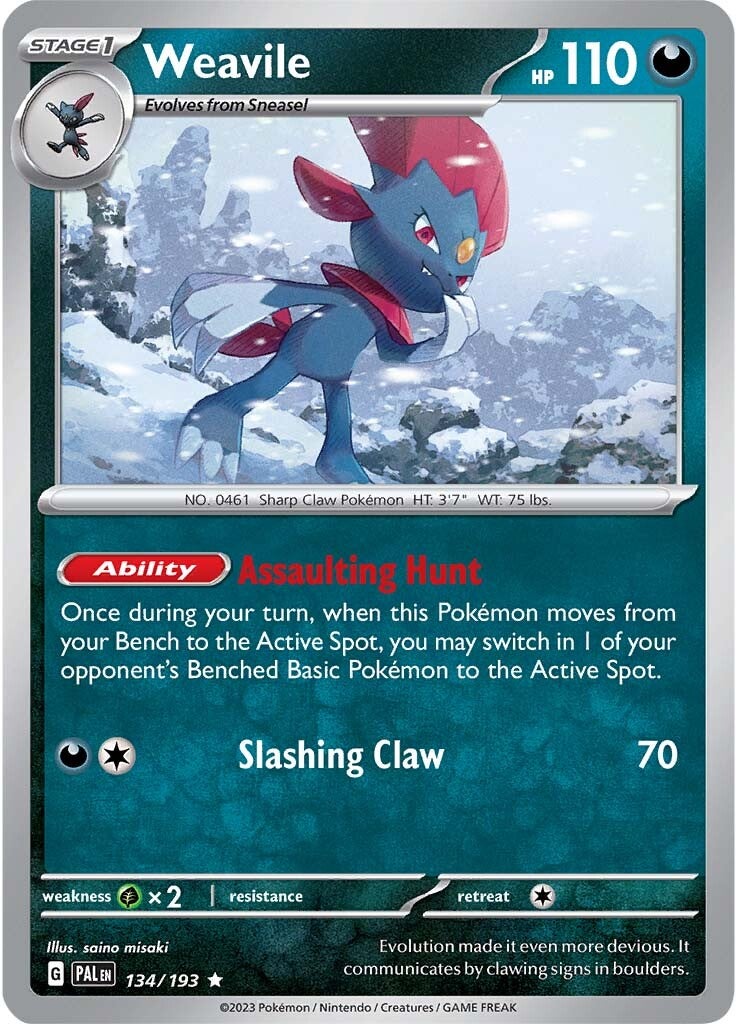 Weavile (134/193) [Scarlet & Violet: Paldea Evolved] | Good Games Cannington