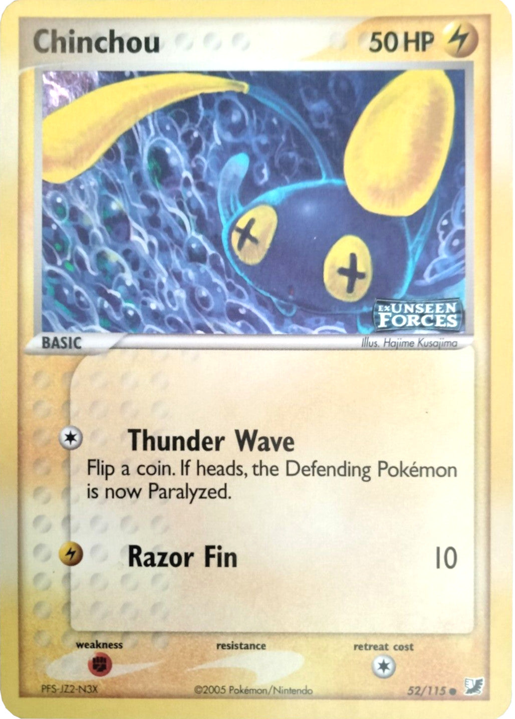 Chinchou (52/115) (Stamped) [EX: Unseen Forces] | Good Games Cannington