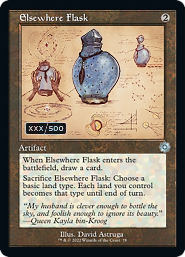 Elsewhere Flask (Retro Schematic) (Serialized) [The Brothers' War Retro Artifacts] | Good Games Cannington