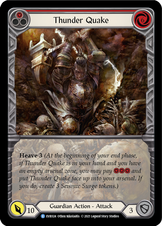 Thunder Quake (Red) [EVR024] (Everfest)  1st Edition Extended Art Rainbow Foil | Good Games Cannington