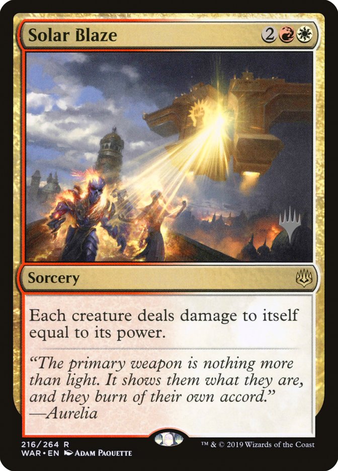 Solar Blaze (Promo Pack) [War of the Spark Promos] | Good Games Cannington