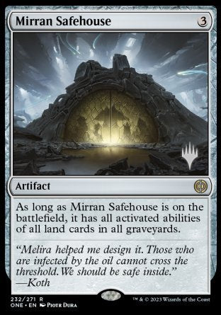 Mirran Safehouse (Promo Pack) [Phyrexia: All Will Be One Promos] | Good Games Cannington