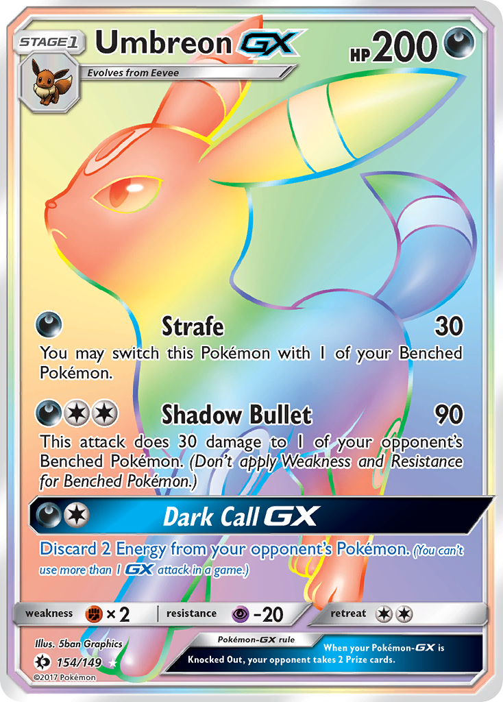 Umbreon GX (154/149) [Sun & Moon: Base Set] | Good Games Cannington