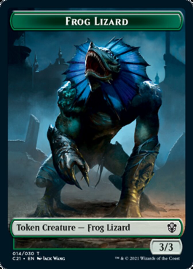 Frog Lizard // Elephant Double-Sided Token [Commander 2021 Tokens] | Good Games Cannington