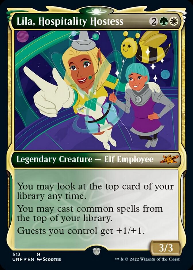 Lila, Hospitality Hostess (Showcase) (Galaxy Foil) [Unfinity] | Good Games Cannington
