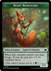 Food // Bushy Bodyguard Double-Sided Token [Bloomburrow Tokens] | Good Games Cannington